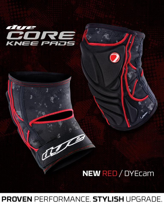 Performance Knee Pads - DyeCam Black/Red -Shipping Now!