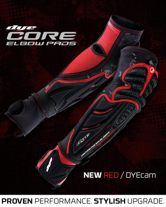 Performance Elbow Pads - DyeCam Black Red -Shipping Now!