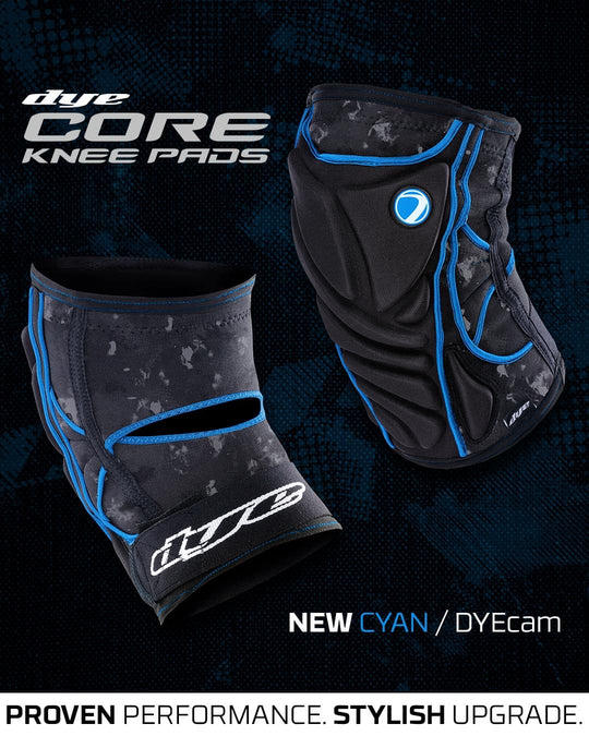 Performance Knee Pads - DyeCam Black/Cyan -Shipping Now!