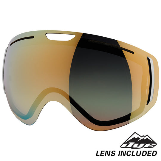 DYE Snow CLK Goggle | Black Rust POLARIZED w/ 3x Lenses