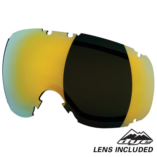 DYE Snow T1 Goggle | Lime / White w/ 2x Lenses