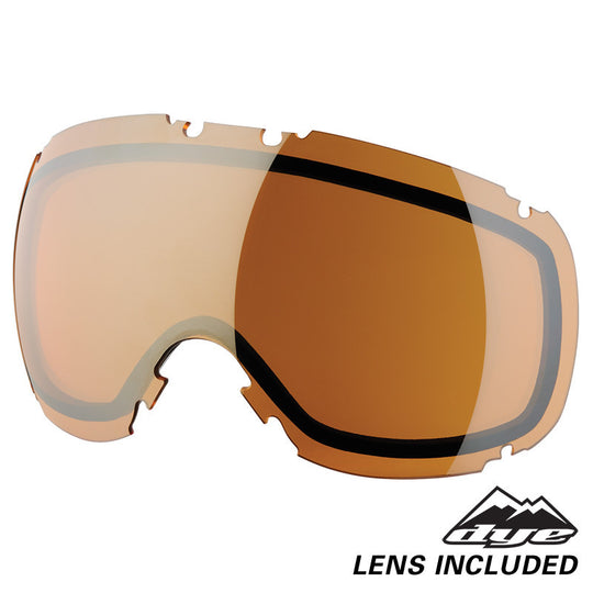 DYE Snow T1 Goggle | White Orange Gold