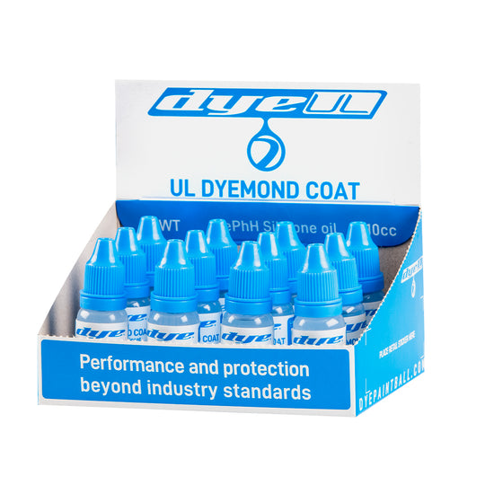 DYE Silicone oil Dyemond Coat 10 cc 12-pack with free display case