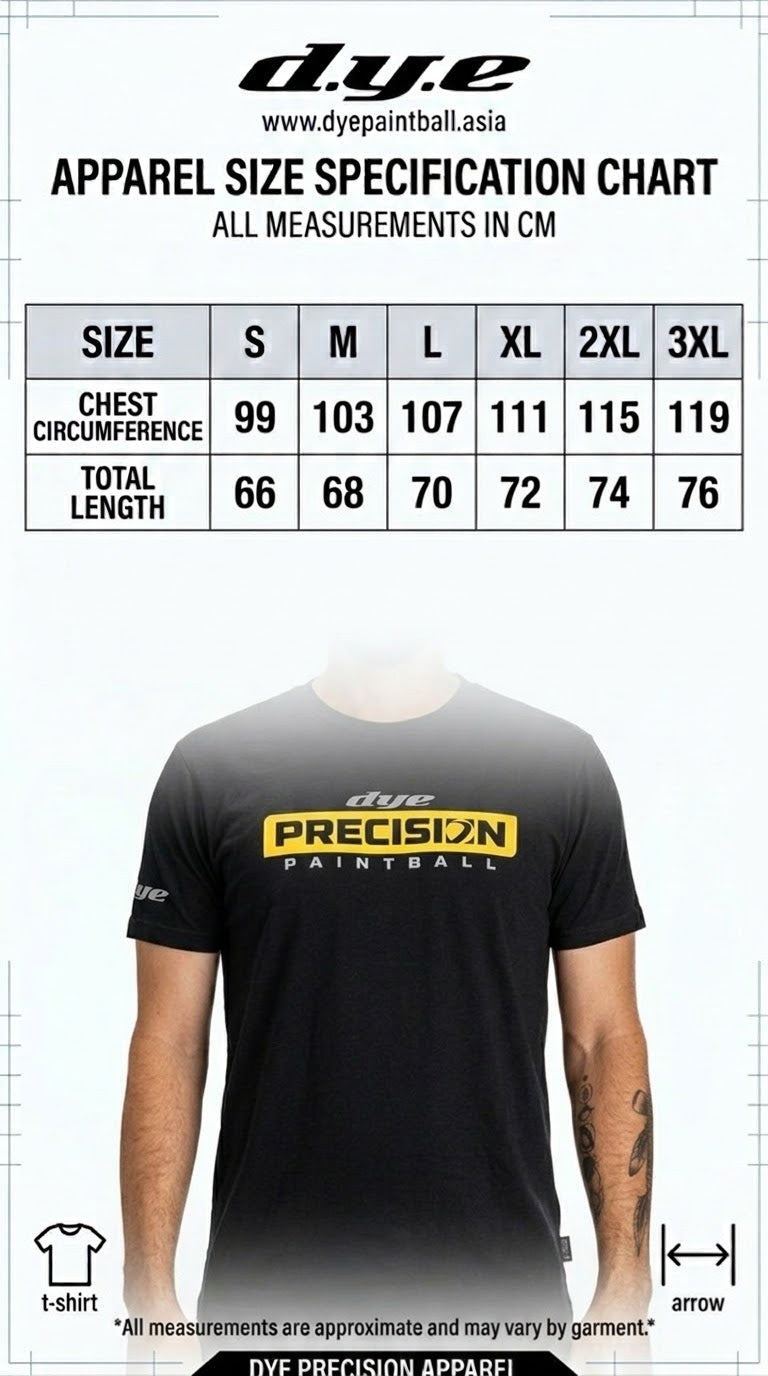 DYE BioChill Precision Performance Tee Black/Yellow