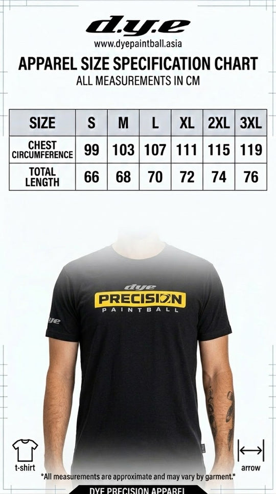 DYE BioChill Precision Performance Tee Black/Yellow