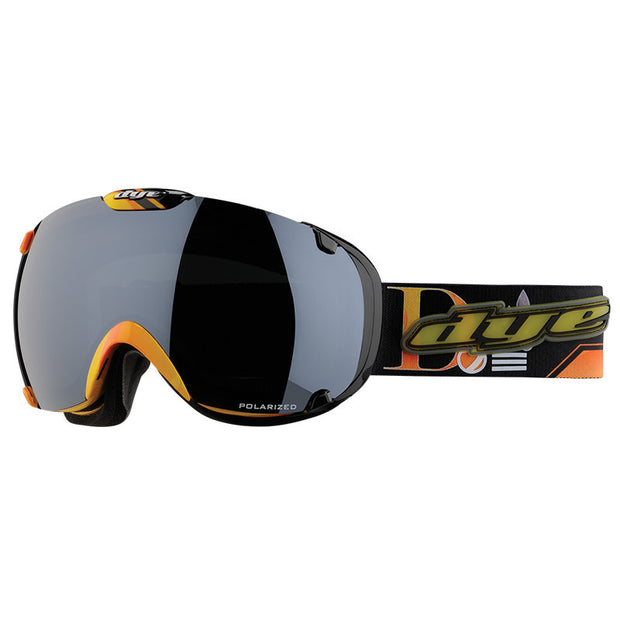 DYE Snow T1 Goggle | Black / Orange POLARIZED w/ 2x Lenses