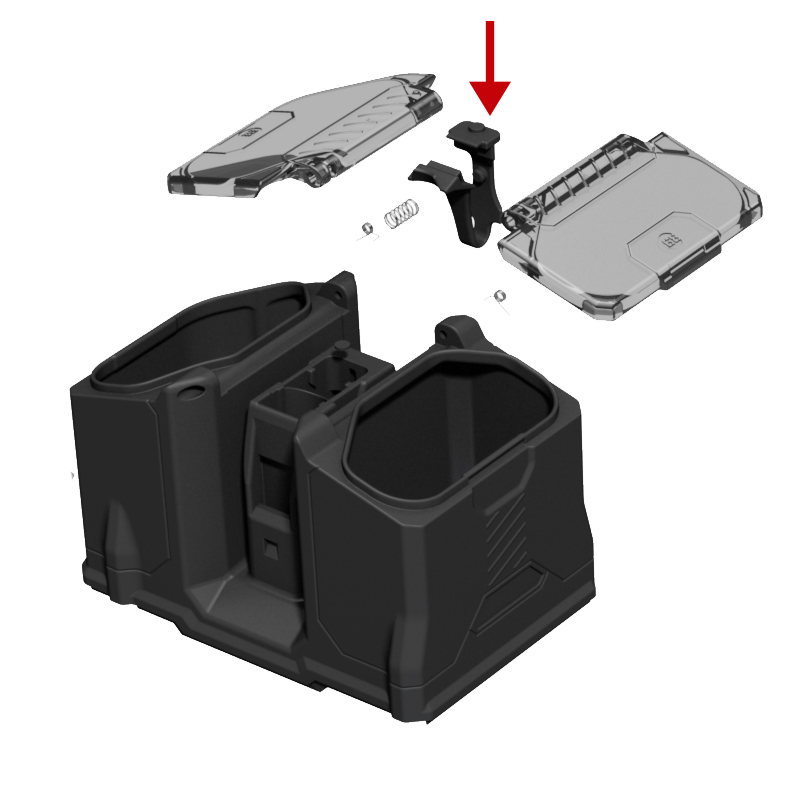 Dam Box Rotor Retaining Clip - Black
