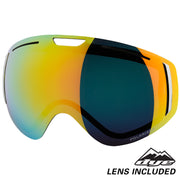 DYE Snow CLK Goggle | Lime / White POLARIZED w/ 3x Lenses