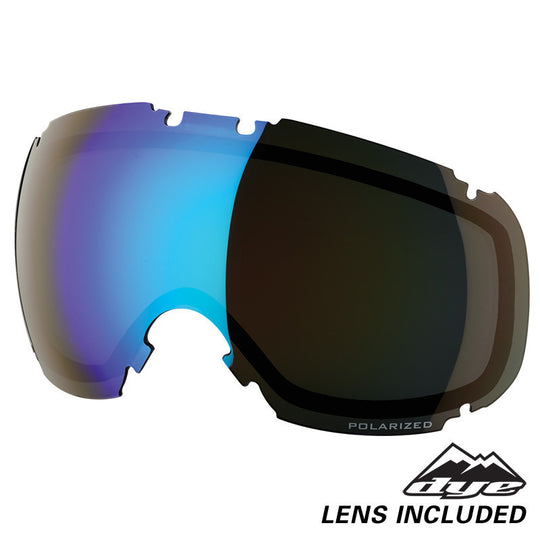DYE Snow T1 Goggle | Black / Grey POLARIZED w/ 2x Lenses