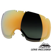 DYE Snow T1 Goggle | Orange w/ 2x Lenses